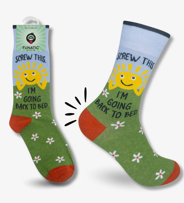 Art To Wear Novelty Socks-Back to bed