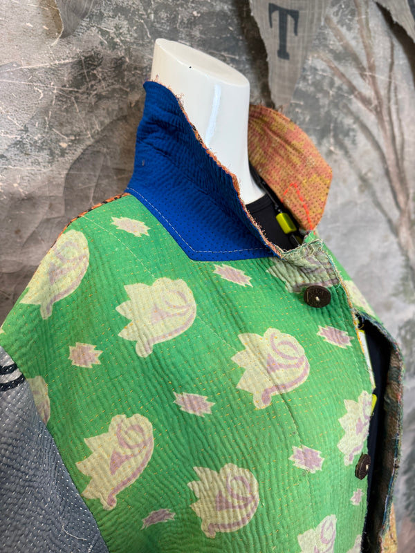 JG-183 Kantha Sunrise Coat-MIX 6