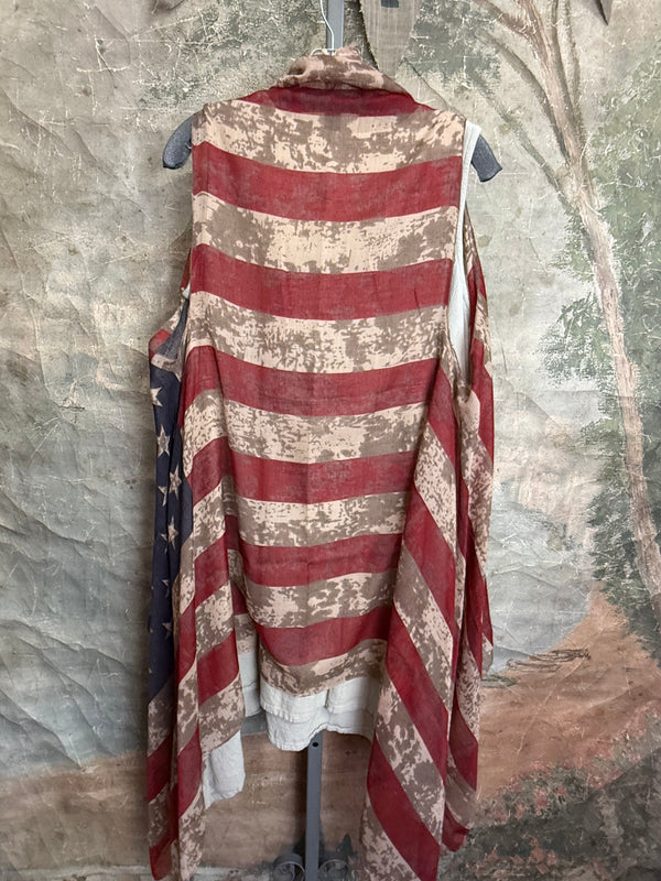 MC31 Vintage America Flag Vest