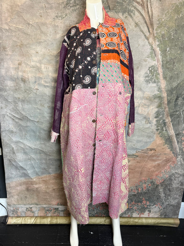 JG-183 Kantha Sunrise Coat-MIX 5