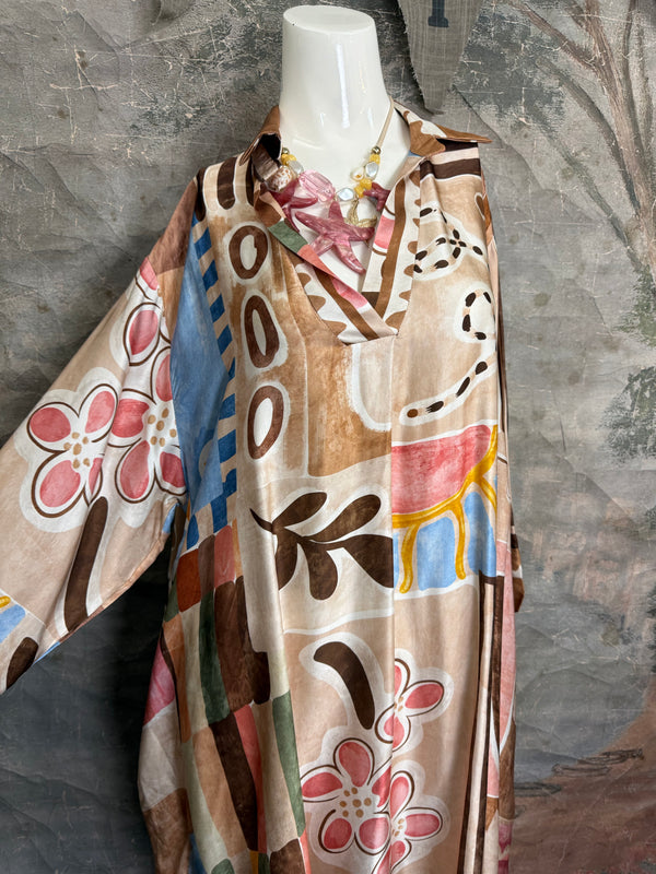 6615 Silk Artsian Dress