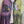 Load image into Gallery viewer, Sequin R&amp;L patch bomber jacket in purple and yellow-green ombre with floral accents, styled with tiered maxi skirt - 9
