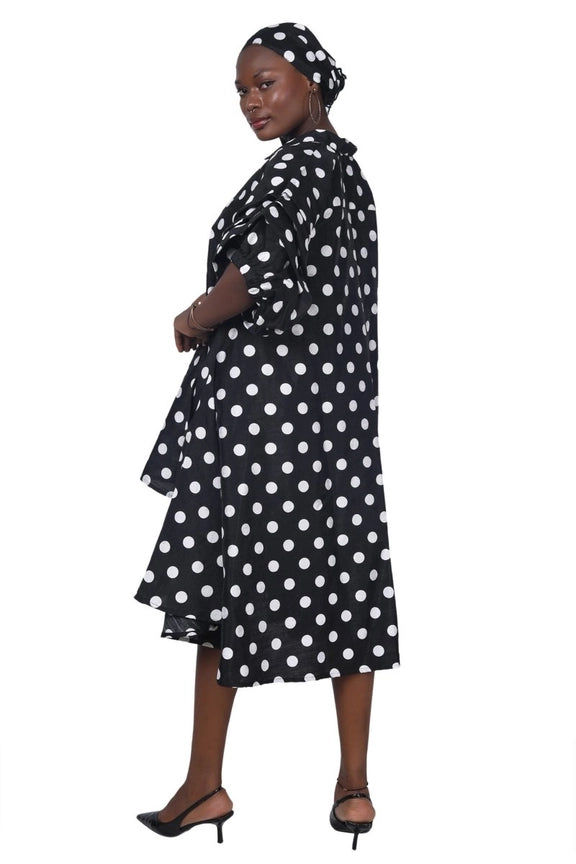 AD26-01 The High-Low Echo Dress-Paris Polka