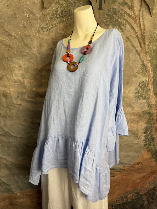 MP-HLT651 Baby Doll Top-Kentucky Blue