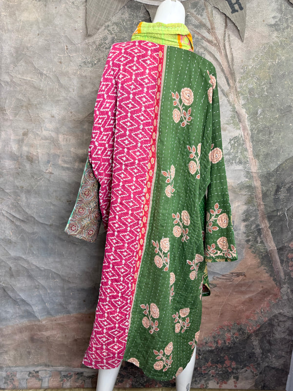 1013w Long Kurta Shirt Dress-Abby