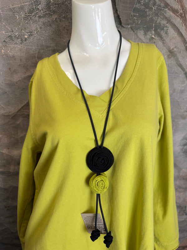 A3002150 Long Slv Tunic Tee-Wasabi Green