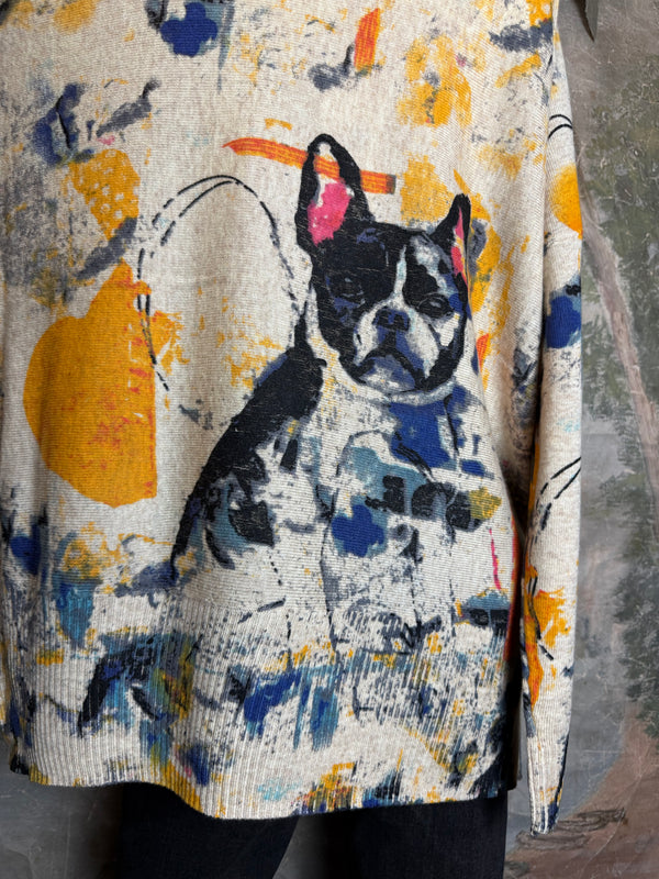 25704 Icon Print Sweater-Frenchy