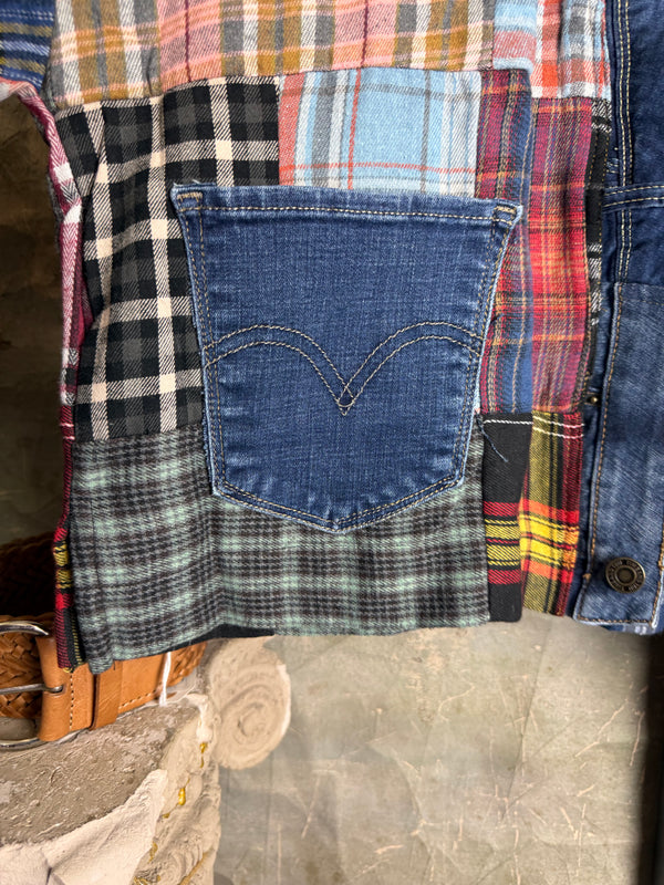 5573 Lodge Flannel Cardigan-Mix B