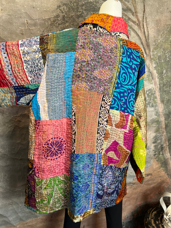 5683J Kantha/Vintage Kimono JKT-Bold Mix 2