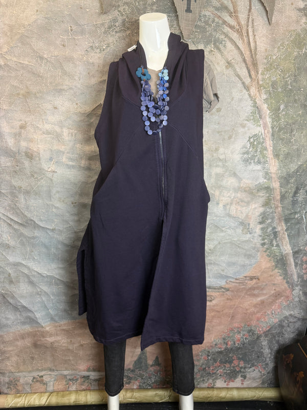 2626AU Zip Hoodie Vest-Purple