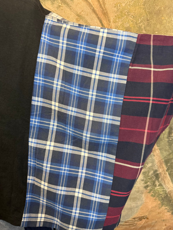 5576 Flannel Band Tee Topper-E