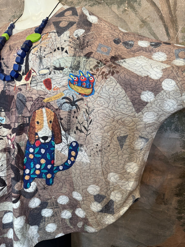 T812NB Drop Shoulder Top-Lunch Time