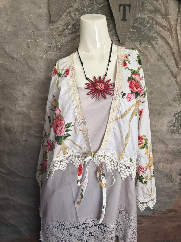 PL-772 Washington Floral Tee-Creamsicle