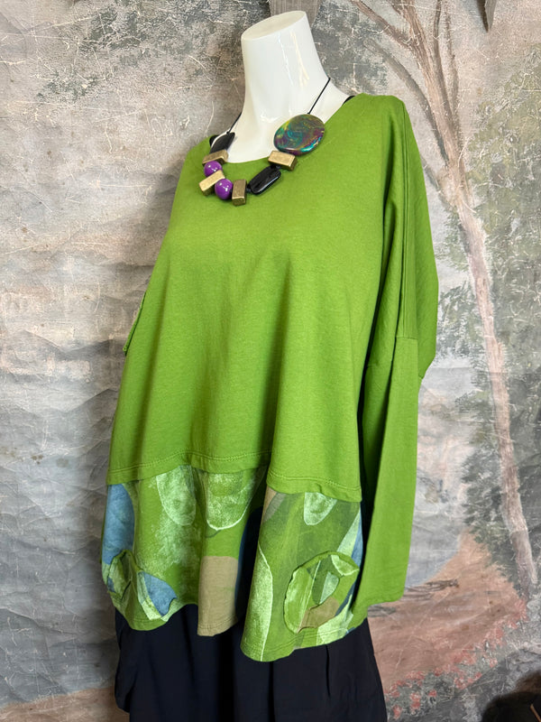 91865 Artsy Patch Pullover-kiwi