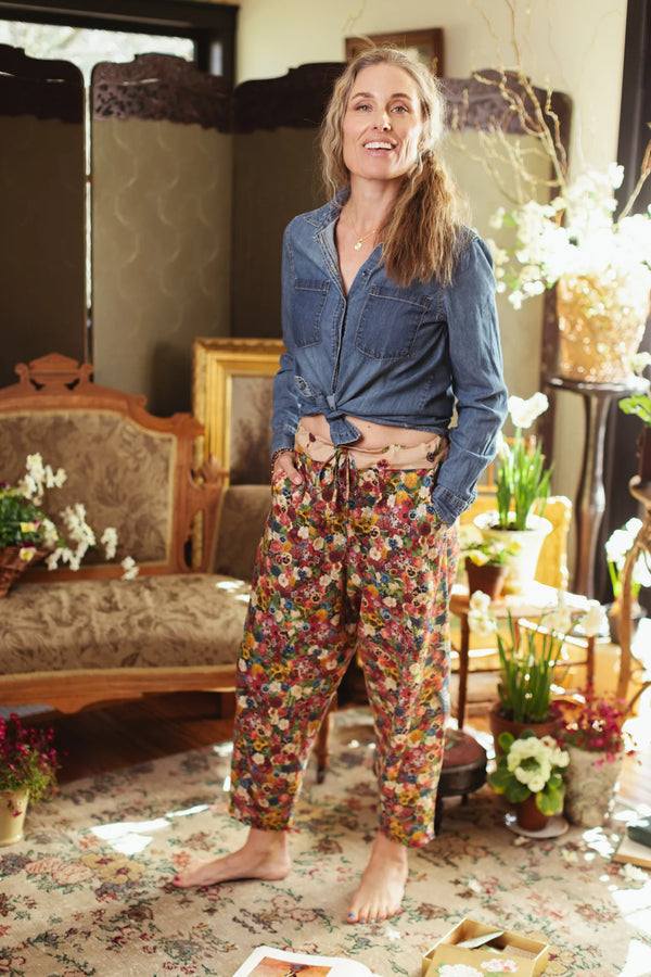 MOTS Linen Crop Artist Pant-Art of life