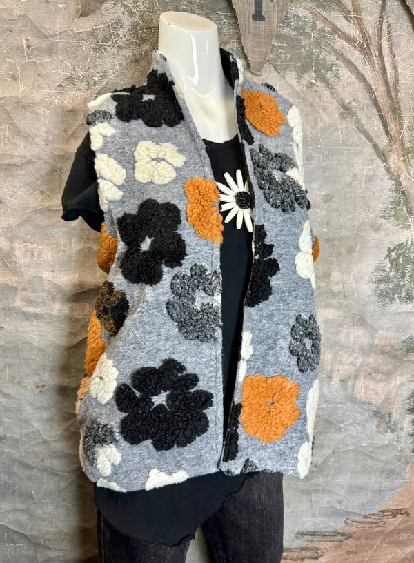 25751 Floral Texture Vest