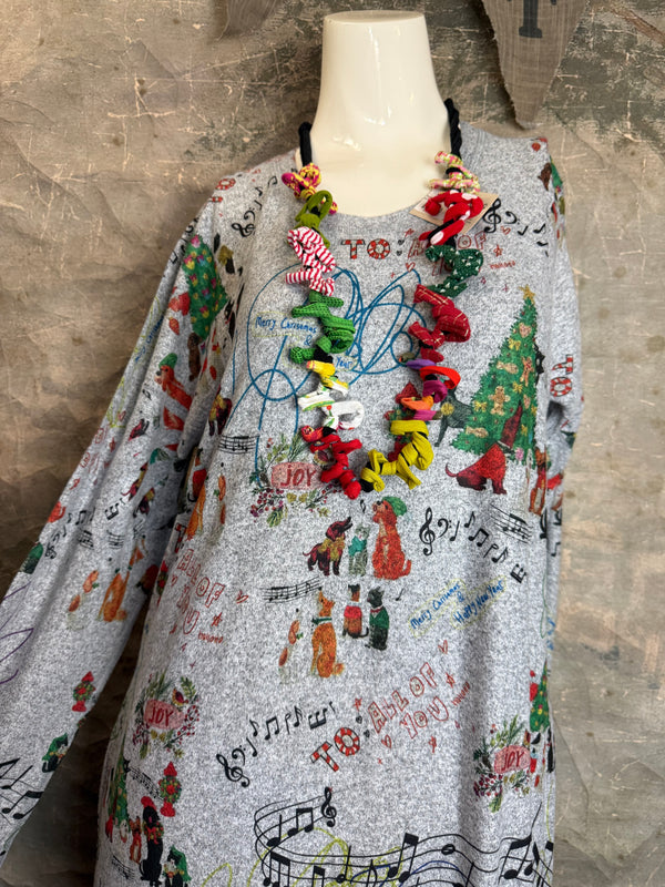 D387 Woofmas Carol A-line Dress