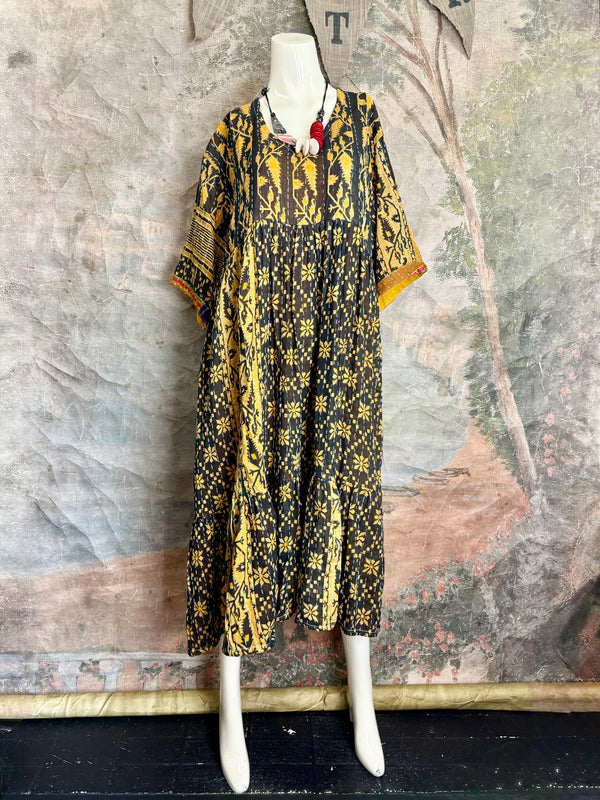 1027w Kantha Arts Tiered Dress-Mix 3