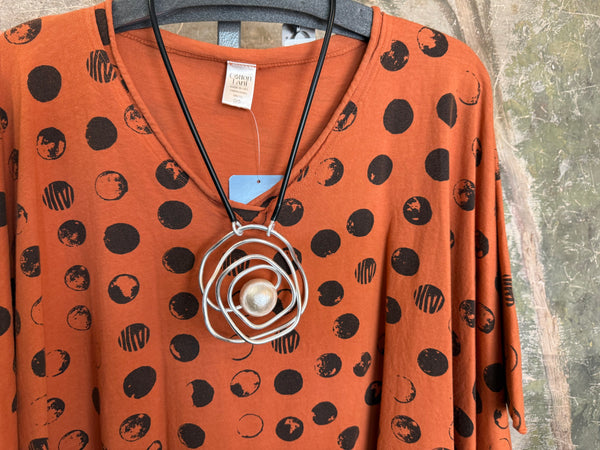 715CL-MOON Oversized Tunic Tee-Cedar