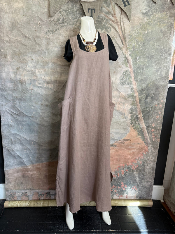 MP- HLD1052 OVERALL LONG DRESS-Mocha