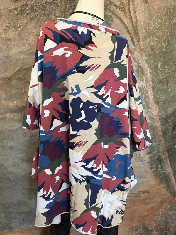 715CL-A Oversized Tunic Tee-WHITE