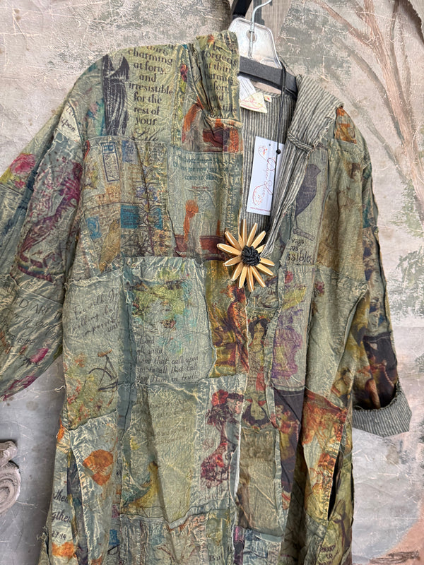 PL-345J Patchwork Artprint Duster