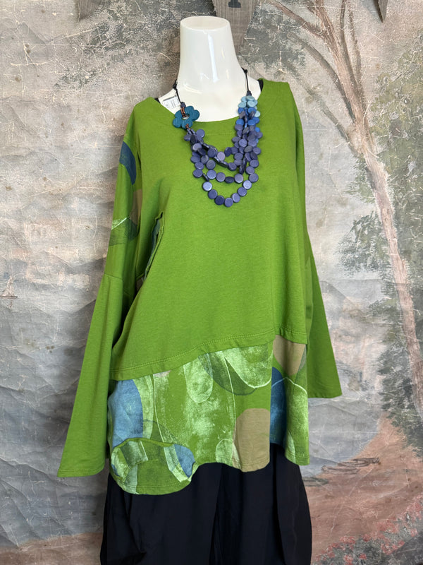 91865 Artsy Patch Pullover-kiwi