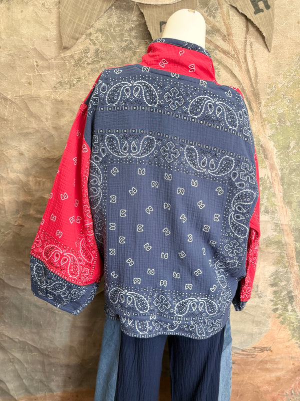 5756 Bandana Mix Cardigan