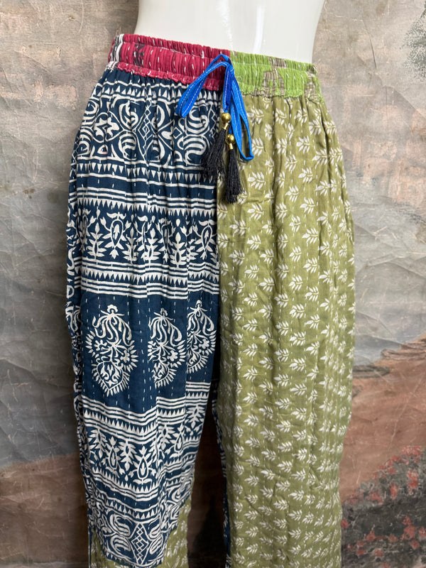 2007W Wide Leg Kantha Pants-Mix 2