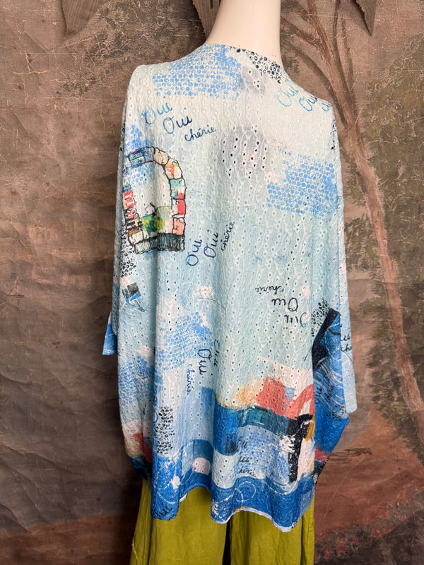 T1196 Vneck Dolman High-low Top-Oui-Oui-Cherie!