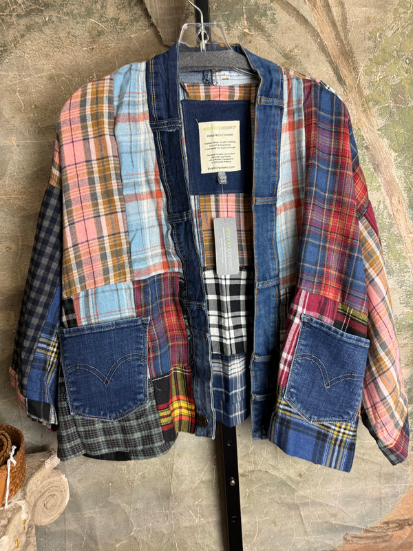 5573 Lodge Flannel Cardigan-Mix B