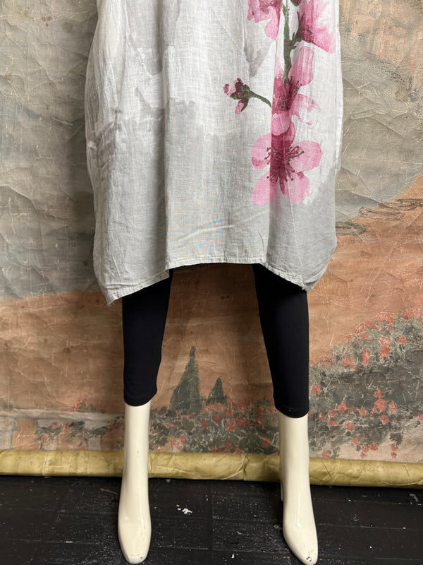 90847B Painters Garden Dress-White