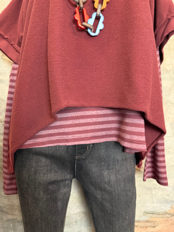 8300-3061 Pullover Vest Topper-Red Indigo