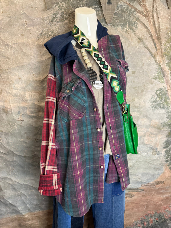 0003A Pebbled Vegan MINI Leather Crossbody Bag-Green