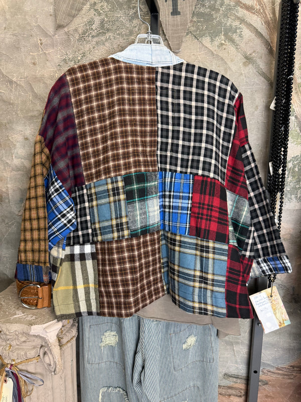 5573 Lodge Flannel Cardigan-Mix C