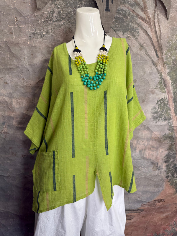 6653S Stripe Top-KIWI