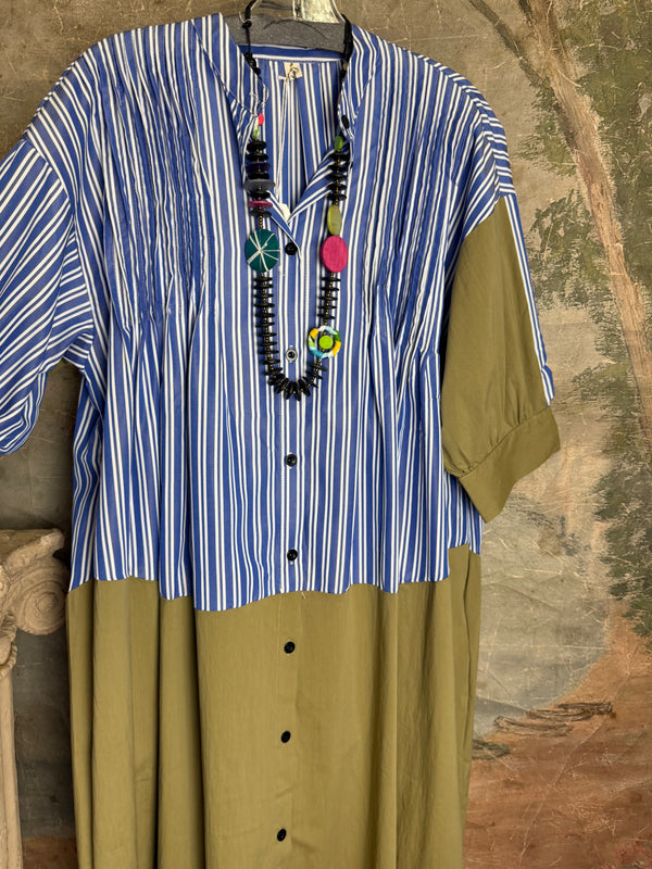 1395 Atelier Stripe Midi Shirt