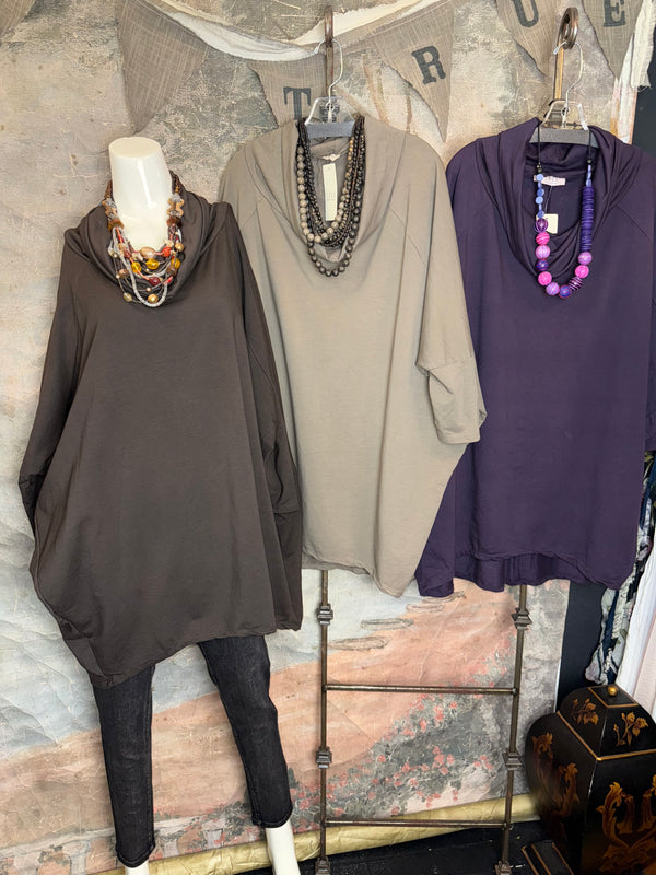 4129 Cowlneck Big Top-Taupe