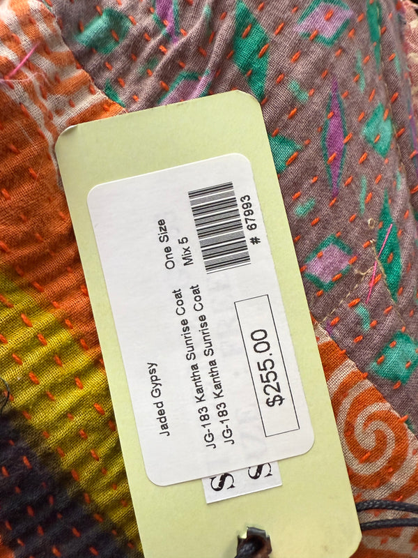 JG-183 Kantha Sunrise Coat-MIX 5