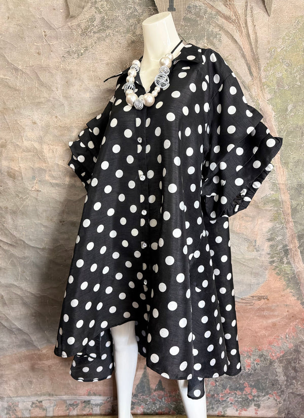 AD26-01 The High-Low Echo Dress-Paris Polka