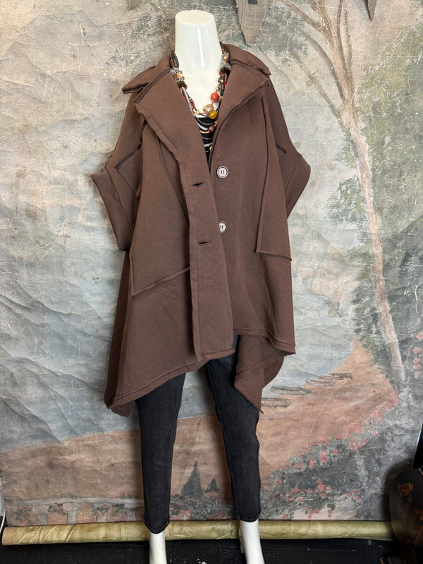 6572AU Short Slv Flare Jacket-Black