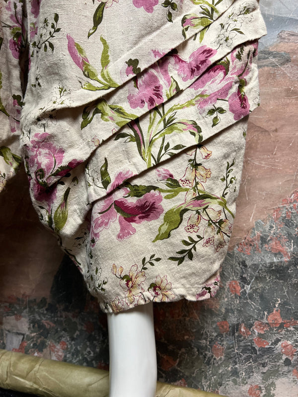 5516 Kristie Linen Tuck Pant-English Garden