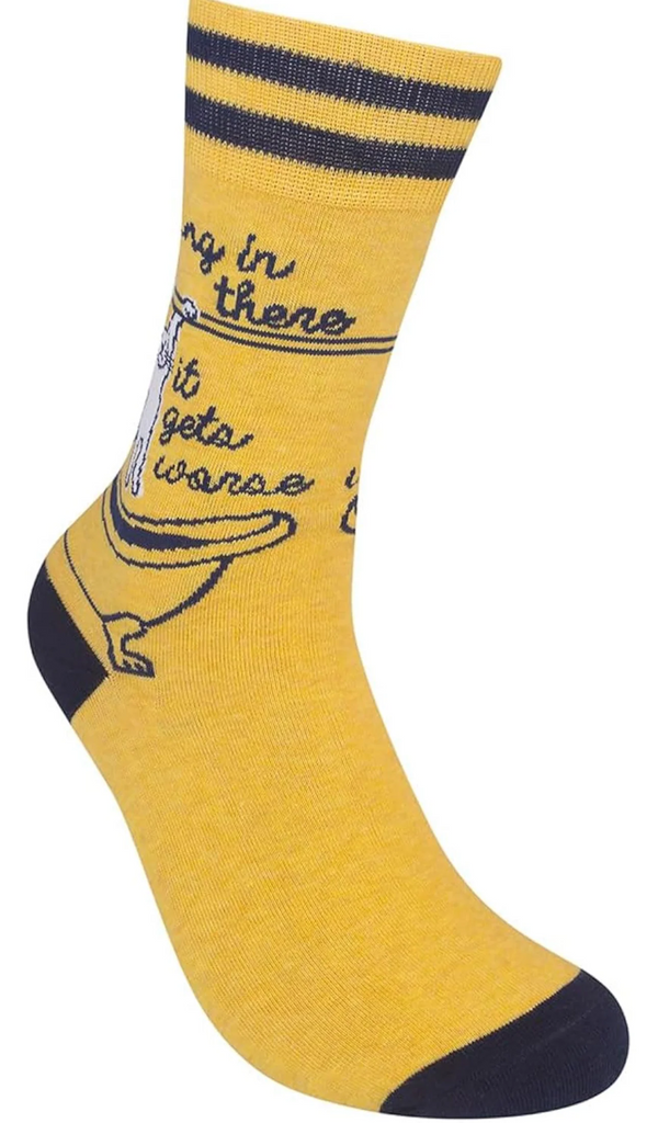 Art To Wear Novelty Socks-hang in there it gets worse