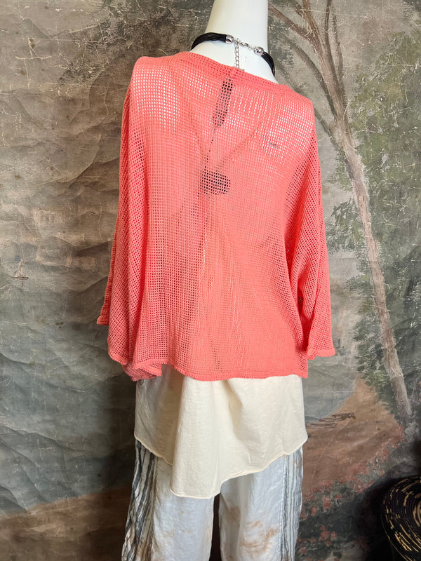 TEE004N Net Rex Top