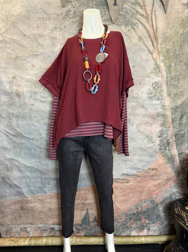 8300-3061 Pullover Vest Topper-Red Indigo