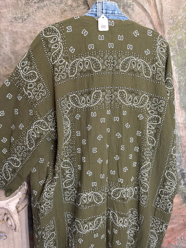 5783 Bandana Long Cardigan