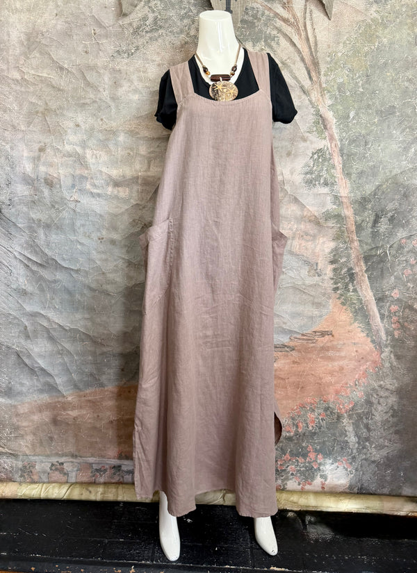 MP- HLD1052 OVERALL LONG DRESS-Mocha