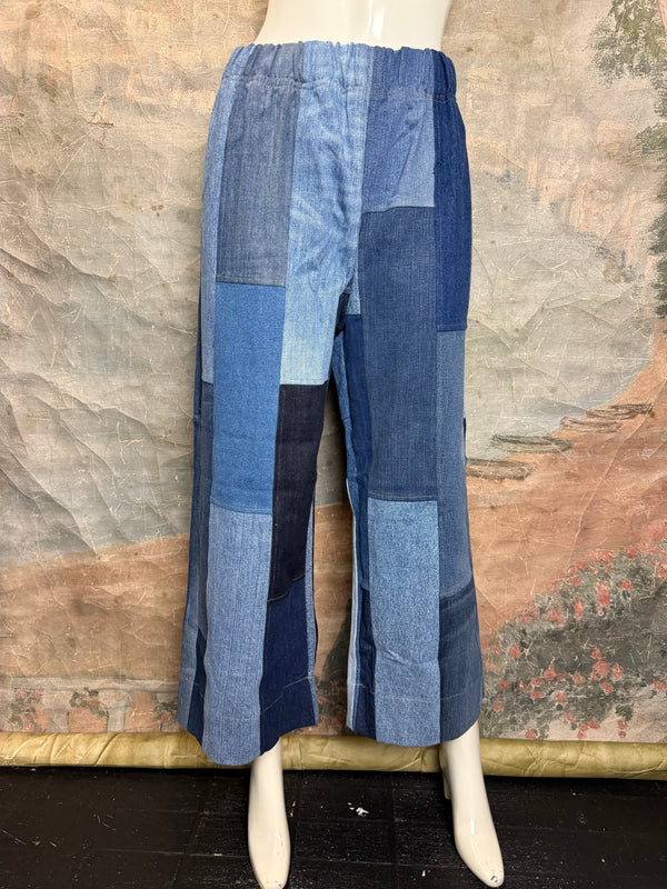 5443 Teona Denim Mix Crop Pant