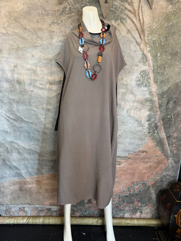 92009 Cocoon Sweatshirt Dress-Mocha
