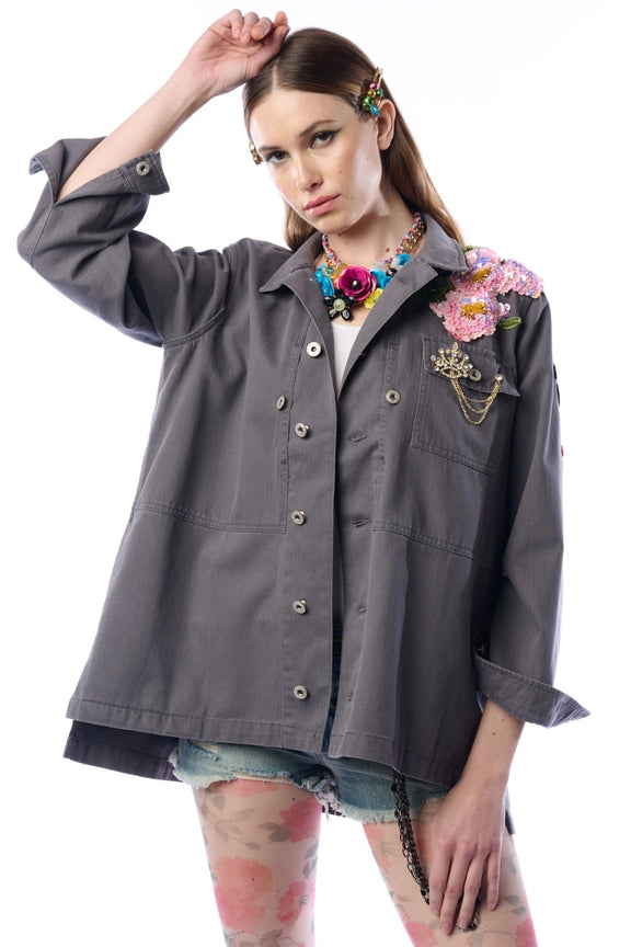 Ed26B Embellished Workup Coat